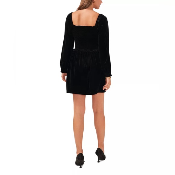 1 STATE BLACK VELVET DRESS - Picture 2 of 3